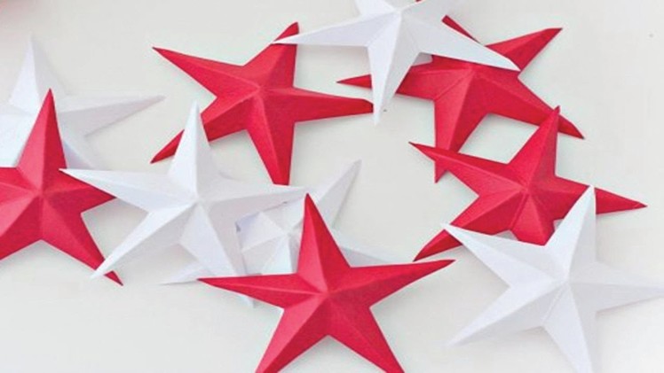 How to make a 3D paper star | Beautiful and Simple 3D paper Star | Very Easy Crafts