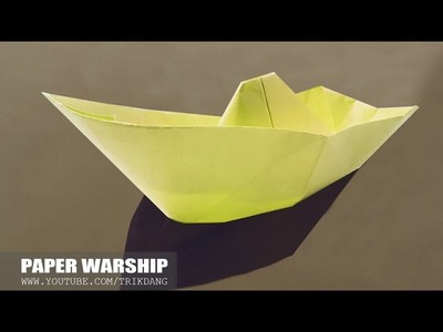 How to make a paper boat - origami boat | Warship