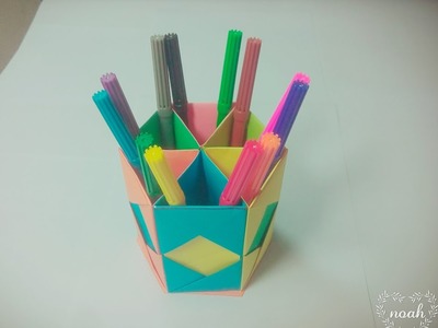 How To Make A Paper Pen Holder | Pen Stand | Paper Origami
