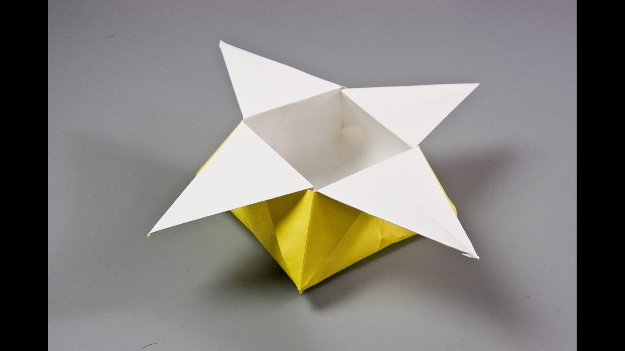 How to make a paper star box, Origami box