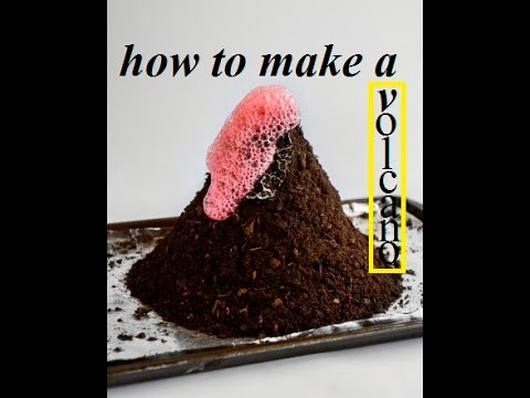 How to make a volcano with lava coming out (science project)