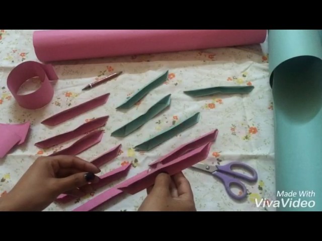 How to make lotus flower with paper Youtube