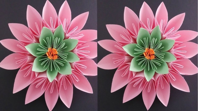 HOW TO MAKE ORIGAMI STANDUP FLOWERS
