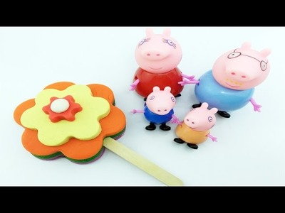 How To Make Peppa Pig Play Doh Ice Cream Play Dough Popsicles Rainbow Flowers Colours for Kids