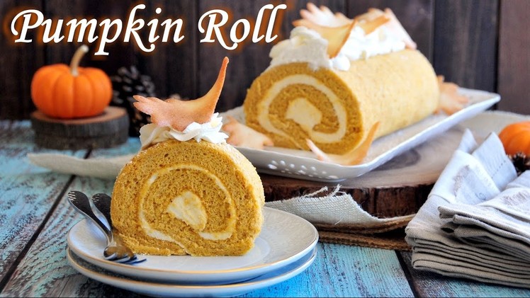 How to Make Pumpkin Roll Cake with Cream Cheese Filling