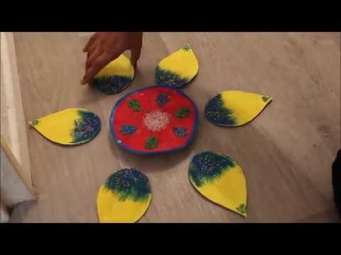 How to make rangoli from paper