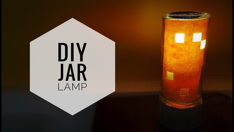How to make simple DIY jar lamp With cardboard box - Night lamp (can be made with mason jar)