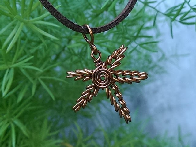 How to make simple wire maple leaf pendant for beginners