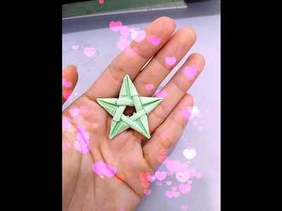 How to make star with sticky note simple . origami . paper