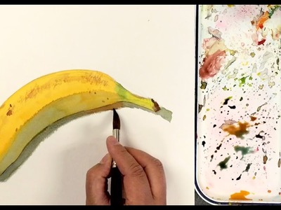 How to Paint a Banana in Watercolor in Simple Steps
