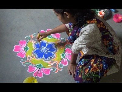 How to Paint Amazing Alpana. Rangoli Designs