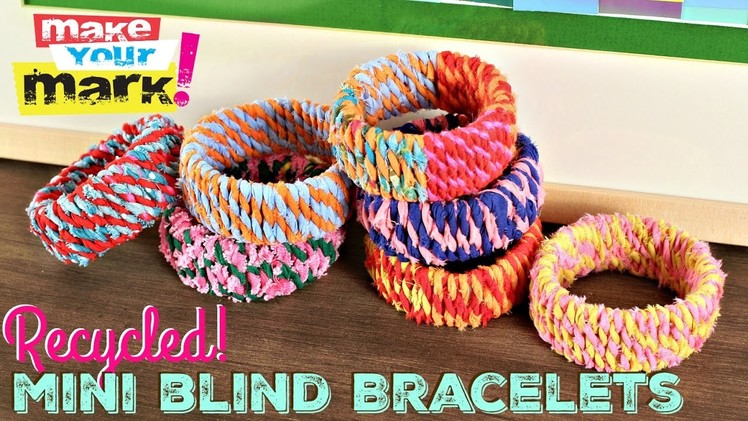 How to: Recycled Mini Blind Bracelets