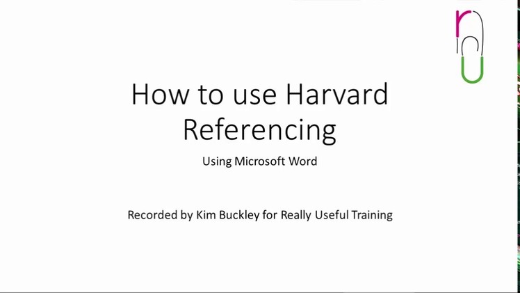 How To Use Harvard Referencing in Your College Report