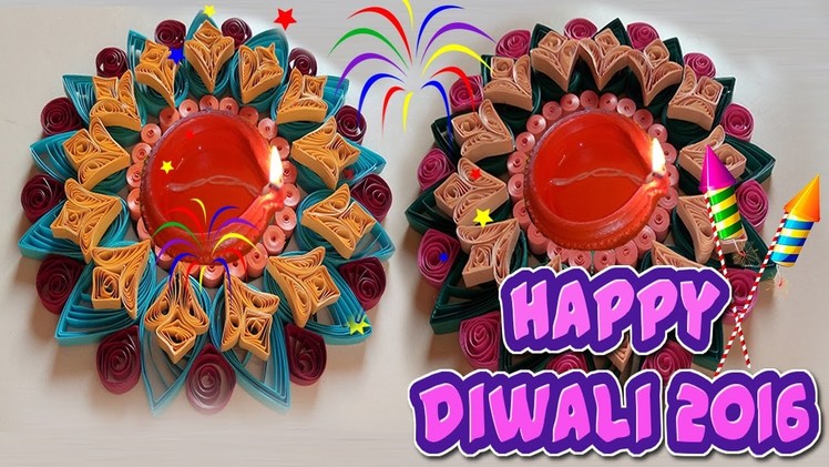 Paper Quilling Easy Rangoli designs For Diwali Home Decorating Ideas: How to Decorate Pramida Deepam