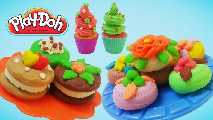 Play Doh Desserts, Ice Cream, Cakes, Donuts, Bakery How To DIY SUPER Video!