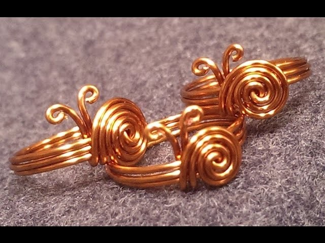 Tutorial simple snails ring for beginners - How to make wire jewelery