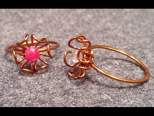 Tutorial small flower ring - How to make wire jewelery