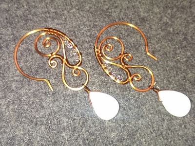 Tutorial wire earing - How to make handmade jewelery