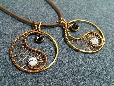Tutorial wire Yin Yang pendant - How to make handmade jewelery