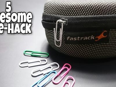 5 Awesome Paper Clip Life-Hack Tricks! - Easy, Simple, Fun!!!