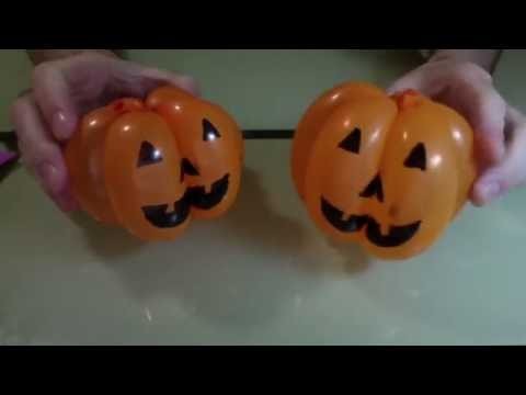Balloon Halloween pumpkin in 2 mins (DIY)