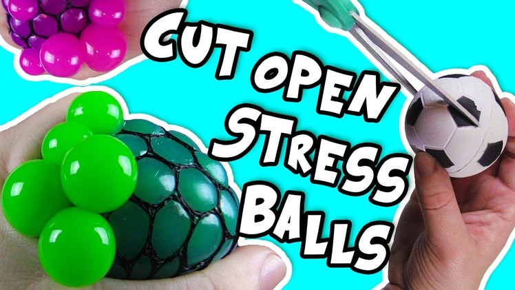 CUTTING OPEN STRESS BALLS toys with Squishy Color Slime - DIY