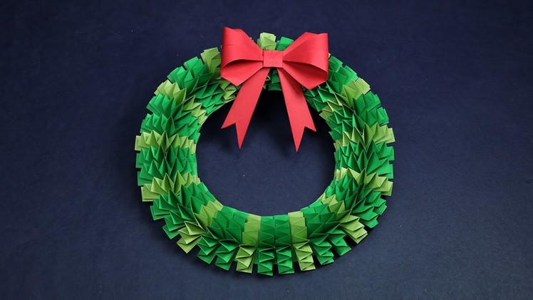 DIY Christmas Wreath | How to Make Accordion Paper Folding Wreath?