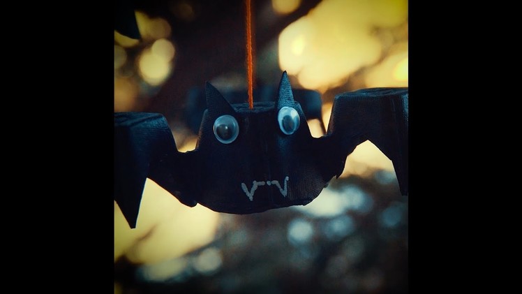 DIY Halloween Egg Carton Bats!