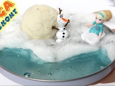 DIY - How to make Frozen Elsas Island? - Play-Doh & Slime & Disney Frozen