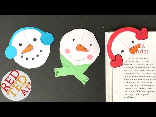 Easy Snowman Bookmarks - Easy Paper DIYs for Christmas
