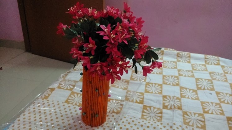 Flower pot using waste news paper only