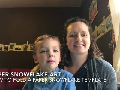 How to fold a Paper Snowflake Art Template