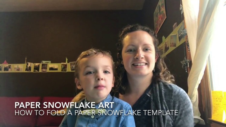 How to fold a Paper Snowflake Art Template