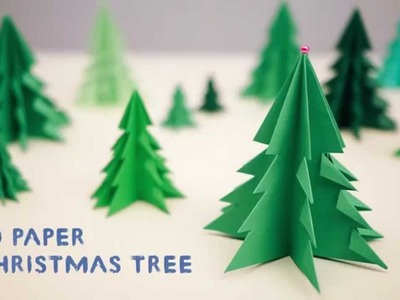 How to make an easy and pretty Origami 3D Paper Xmas Christmas Tree