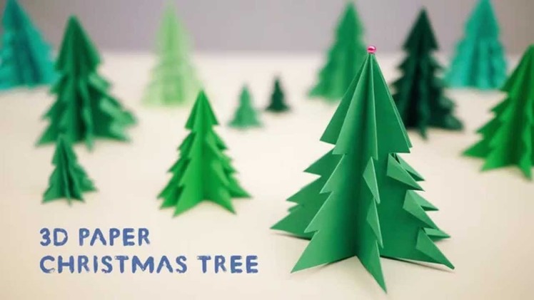 How to make an easy and pretty Origami 3D Paper Xmas Christmas Tree
