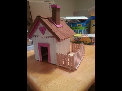 How To Make House Using Popsicle Stick - Simple Craft For Kid