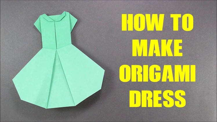 How to Make Origami Dress (Version 2) - Easy Origami Tutorial for Beginners - Paper Dress