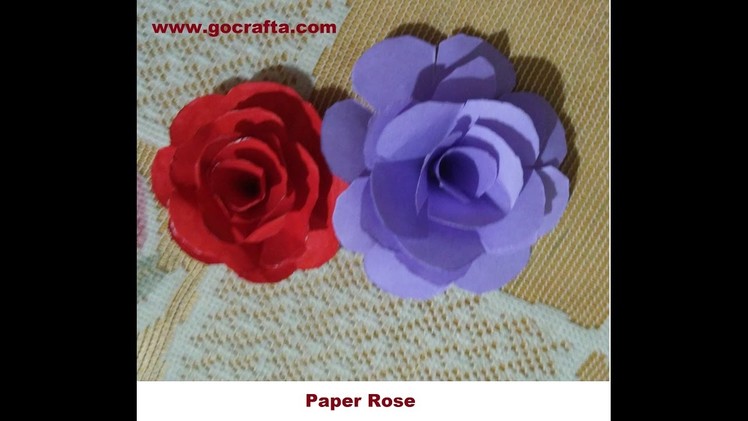 How to make paper rose-step by step  tutorial