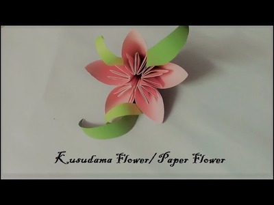 Kusudama flower. Paper flower  DIY