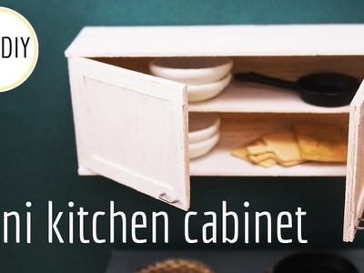Miniature Kitchen Cabinet. DIY Dollhouse - miniDIY