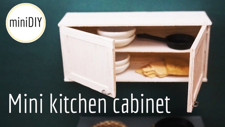 Miniature Kitchen Cabinet. DIY Dollhouse - miniDIY