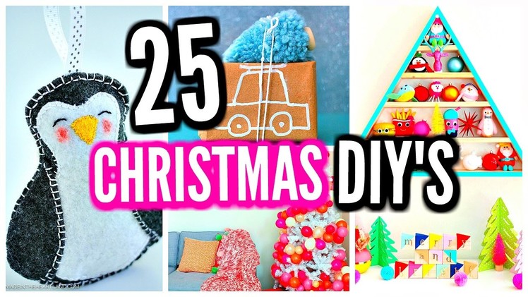 25 DIY Christmas Decorations! DIY Room Decor Ideas & Projects!