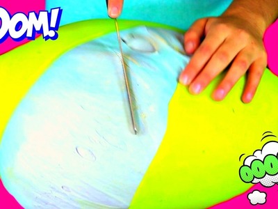 Cutting Open a Giant Slime Stress Ball-DIY Giant Stress Ball |B2cutecupcakes