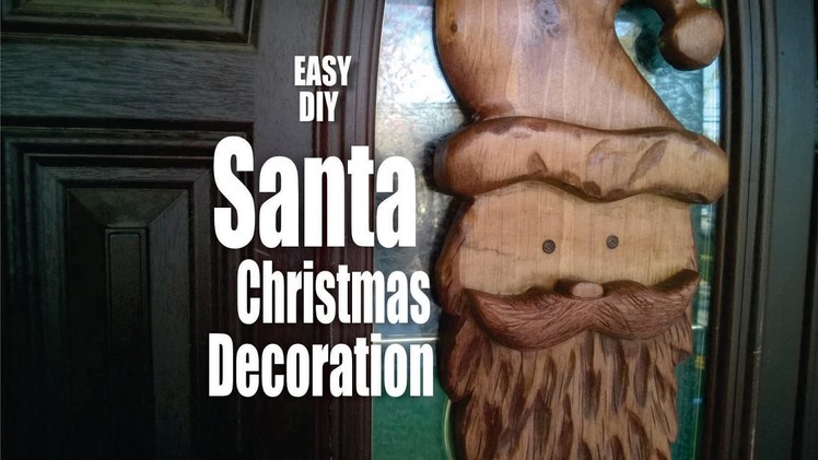 DIY Carved Santa Face Christmas Decoration