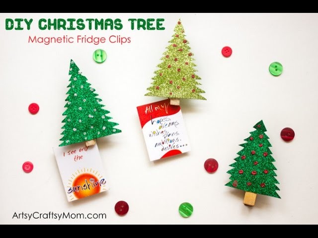 DIY Christmas Fridge Magnetic Clips