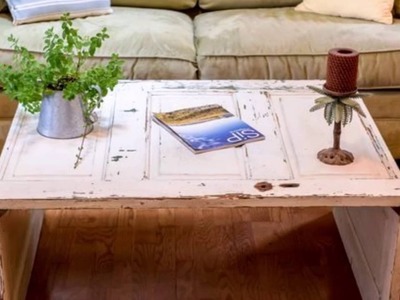 DIY Coffee Table From Old Door - Antique Unique Interior Decor
