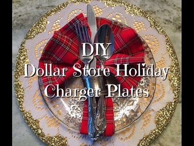 DIY Dollar Store Holiday Charger Plates Up-cycle Hack