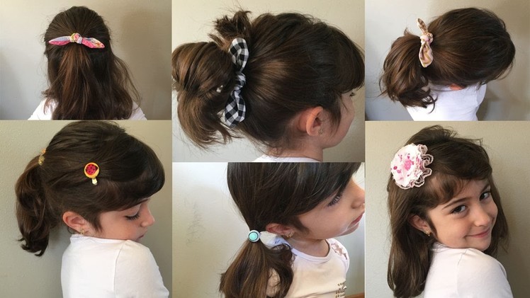 DIY - Easy hair clips and ties using scrap fabric - various styles