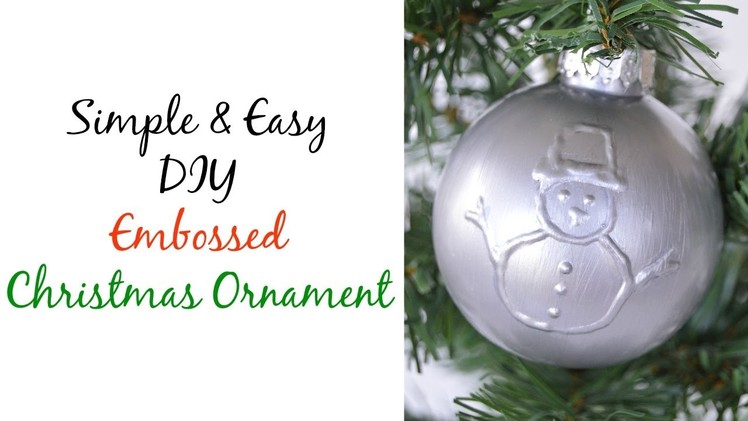 DIY Embossed Christmas Ornament using puffy paint