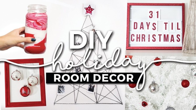 DIY Holiday Room Decorations! Easy Decor Ideas! + GIVEAWAY